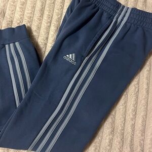 Adidas Kids Navy Joggers with Stripes